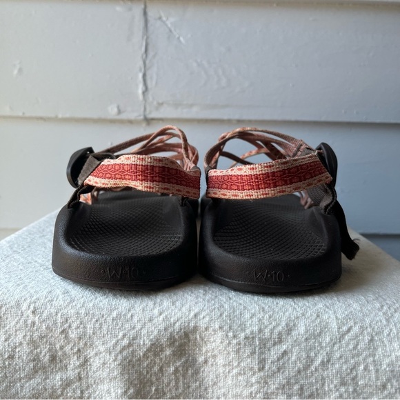 Chaco Women's Double Strap Strappy Sandals - Black and Coral - Picture 3 of 11